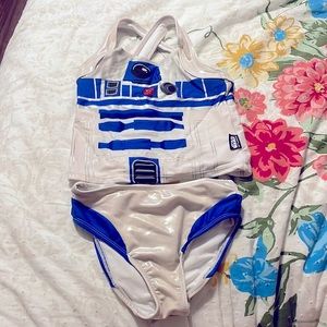 Disney store R2D2 girls 2 piece swim